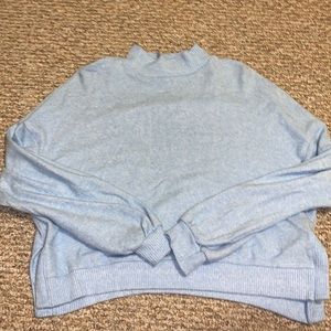 light blue cropped sweater